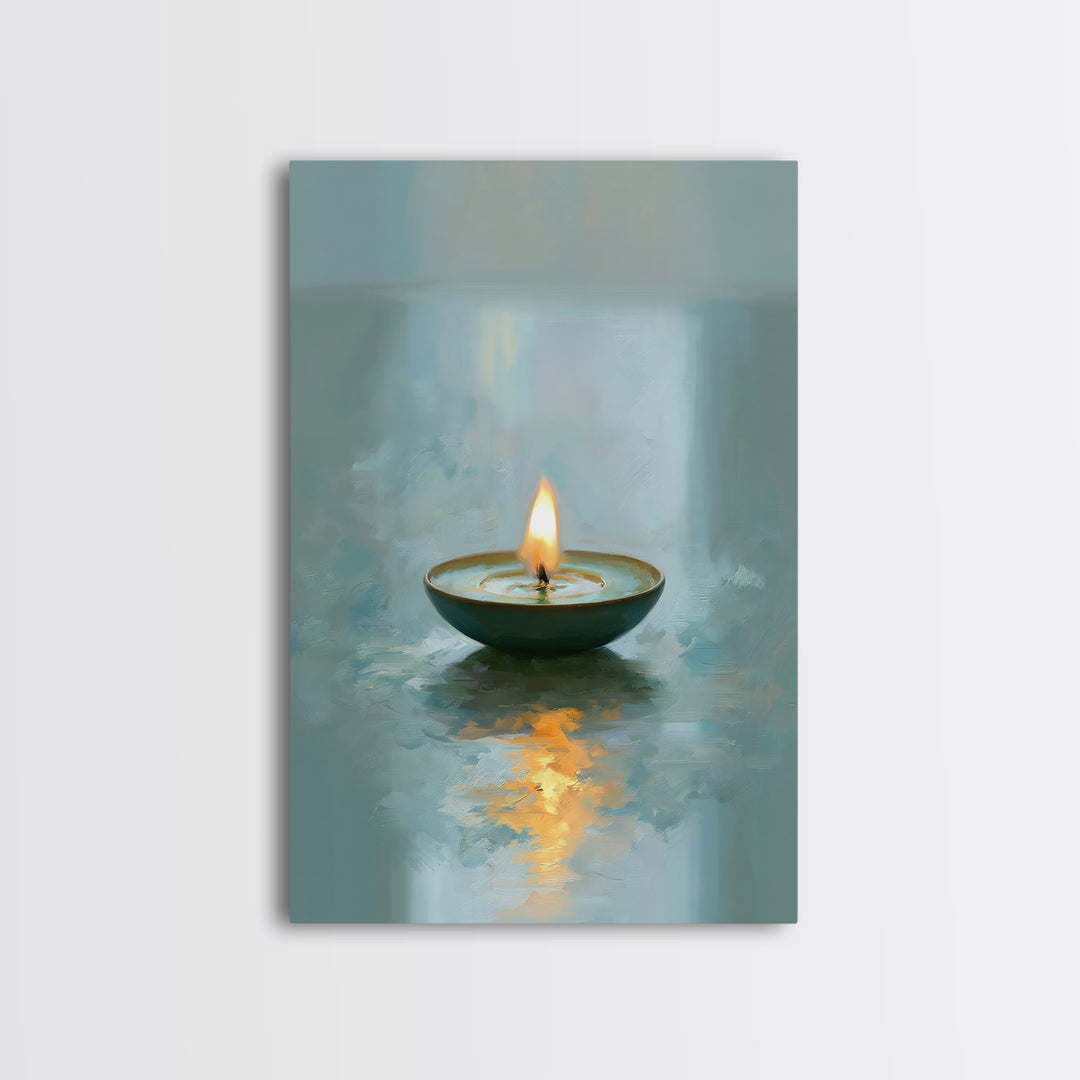 Warm Candle Flame Canvas Print, Spa Art, Fine Art Photography, Spa Decor, Fine Art, Serenity, Wildlife Wall Art, Gallery Decor, SPA-2x3-65