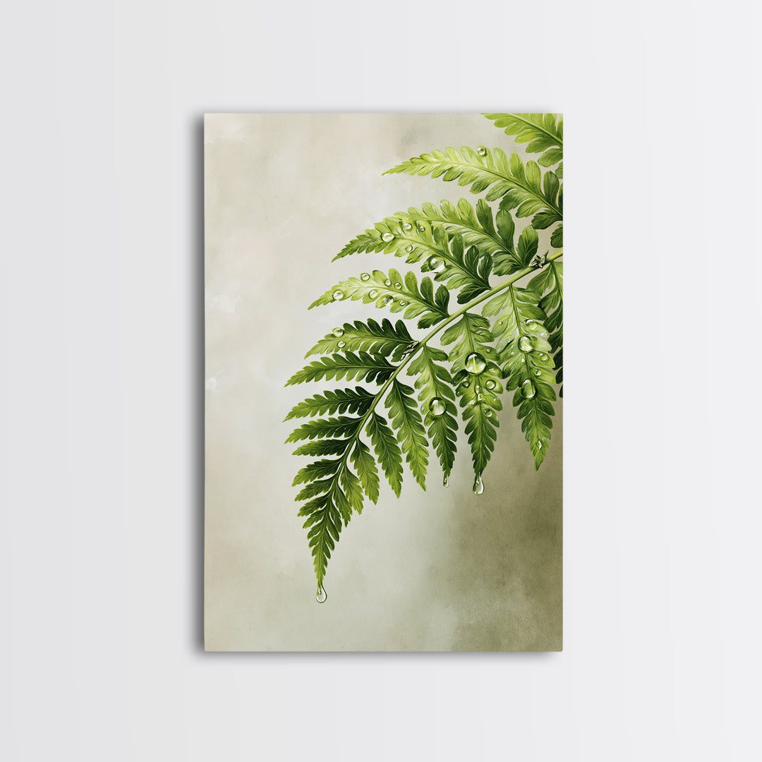 Fern Leaf Closeup Canvas Print, Spa Art, Feminine Wall Art, Spa Decor, Serenity, Hair Salon Wall Art, Wildlife Wall Art, SPA-2x3-67