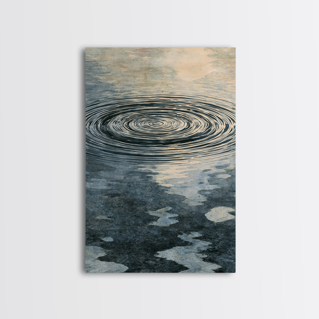 Abstract Water Ripples Canvas Print, Spa Art, Contemporary Art, Spa Decor, Serenity, Spa Wall Art, Teen Girl Room Decor, SPA-2x3-86