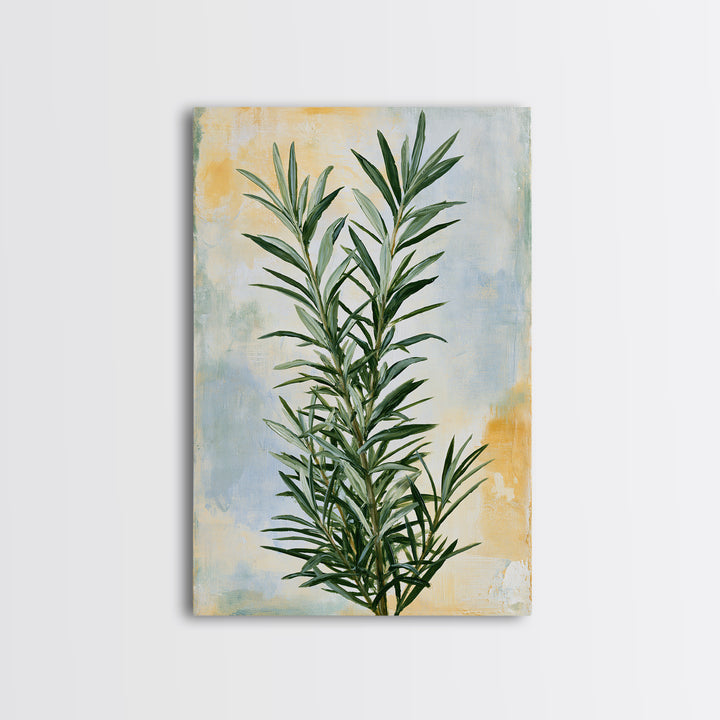 Botanical Herbal Arrangement Framed Canvas Print, Spa Art, Dog Wall Art, Spa Decor, Watercolor Art, Serenity, Dog Canvas, SPA-2x3-94