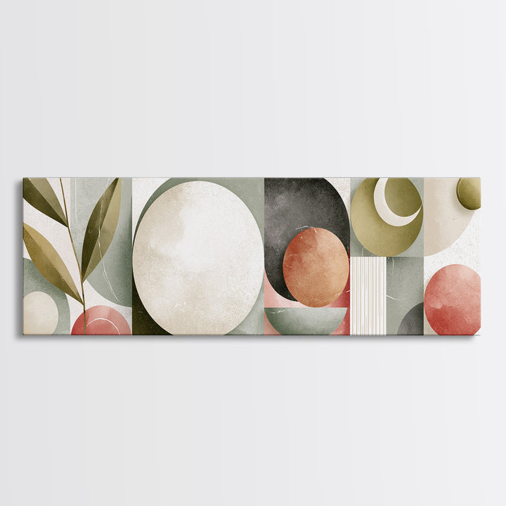 Sage and Ivory Geometric Calm Composition Canvas Print, Spa Art, Fine Art Photography, Spa Decor, Fine Art, Serenity, SPA-3x1-13