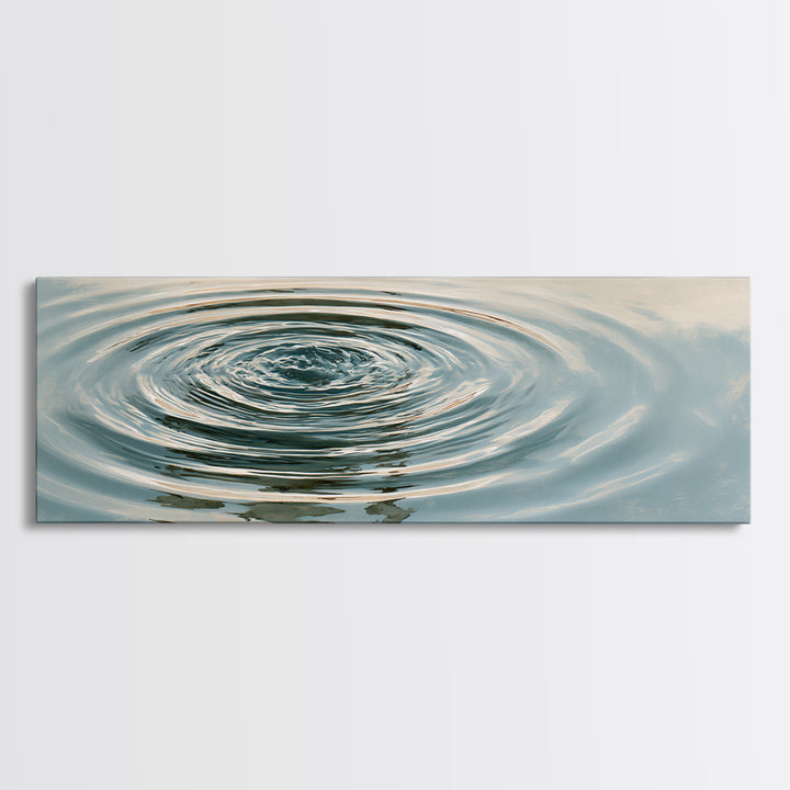 Abstract Water Ripples Canvas Print, Spa Art, Textured Painting, Spa Decor, Fine Art, Serenity, Travel Poster, Contemporary Art, SPA-3x1-22