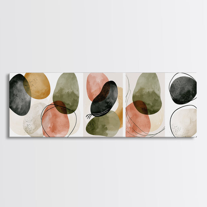 Pebble Texture Abstract Framed Canvas Print, Spa Art, Statement Artwork, Spa Decor, Abstract Art, Serenity, Printable Wall Art, SPA-3x1-7
