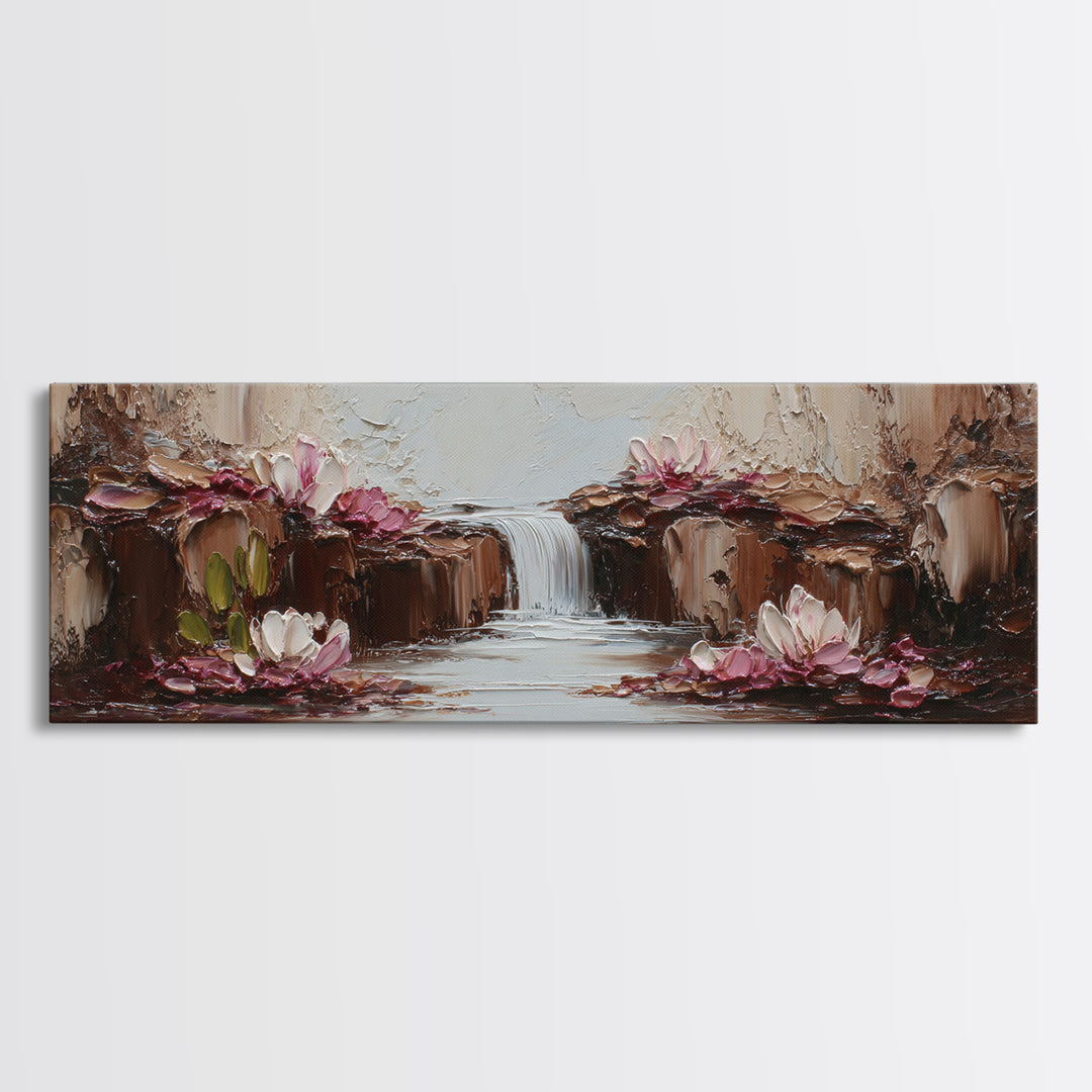 Warm Candle Flame Framed Canvas Print, Spa Art, Neutral Decor, Spa Decor, Fine Art, Serenity, Home Decor, Wall Decor, SPA-3x1-73