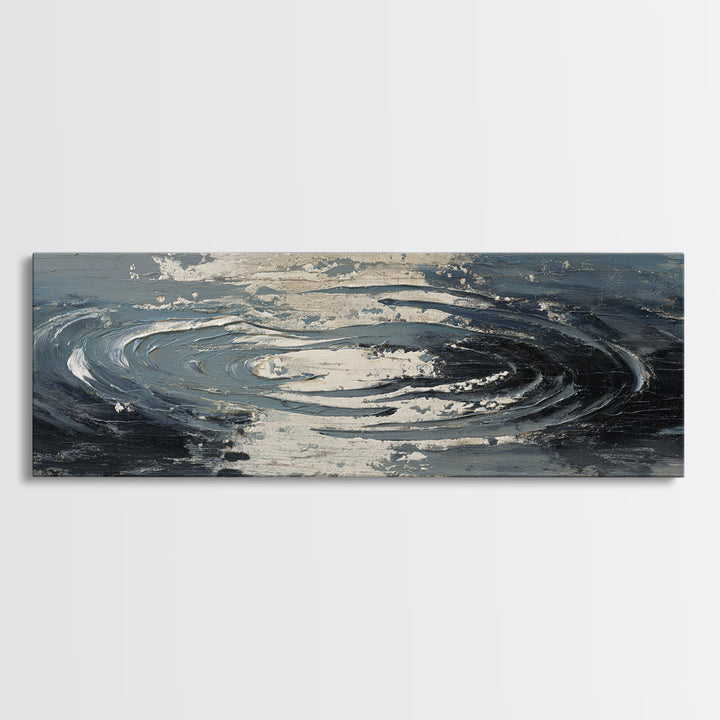 White Towels and Eucalyptus Without Room Context Canvas Print, Spa Art, Wall Art, Spa Decor, Oil Painting, Serenity, SPA-3x1-88