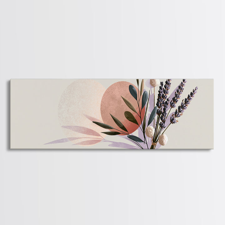 Lavender Bundle with Soft Shadow Canvas Print, Spa Art, Black Woman Art, Spa Decor, Oil Painting, Serenity, Modern Home Decor, SPA-3x1-95