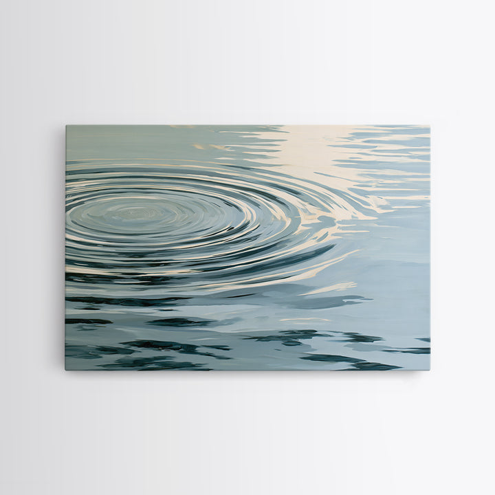 Abstract Water Ripples Framed Canvas Print, Spa Art, Fine Art Photography, Spa Decor, Fine Art, Serenity, Wildlife Wall Art, SPA-3x2-10