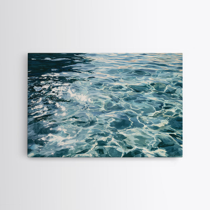 Blue Lagoon Water Seen from Above Canvas Print, Spa Art, Gallery Decor, Spa Decor, Fine Art, Serenity, Wall Art, Home Decor, SPA-3x2-48