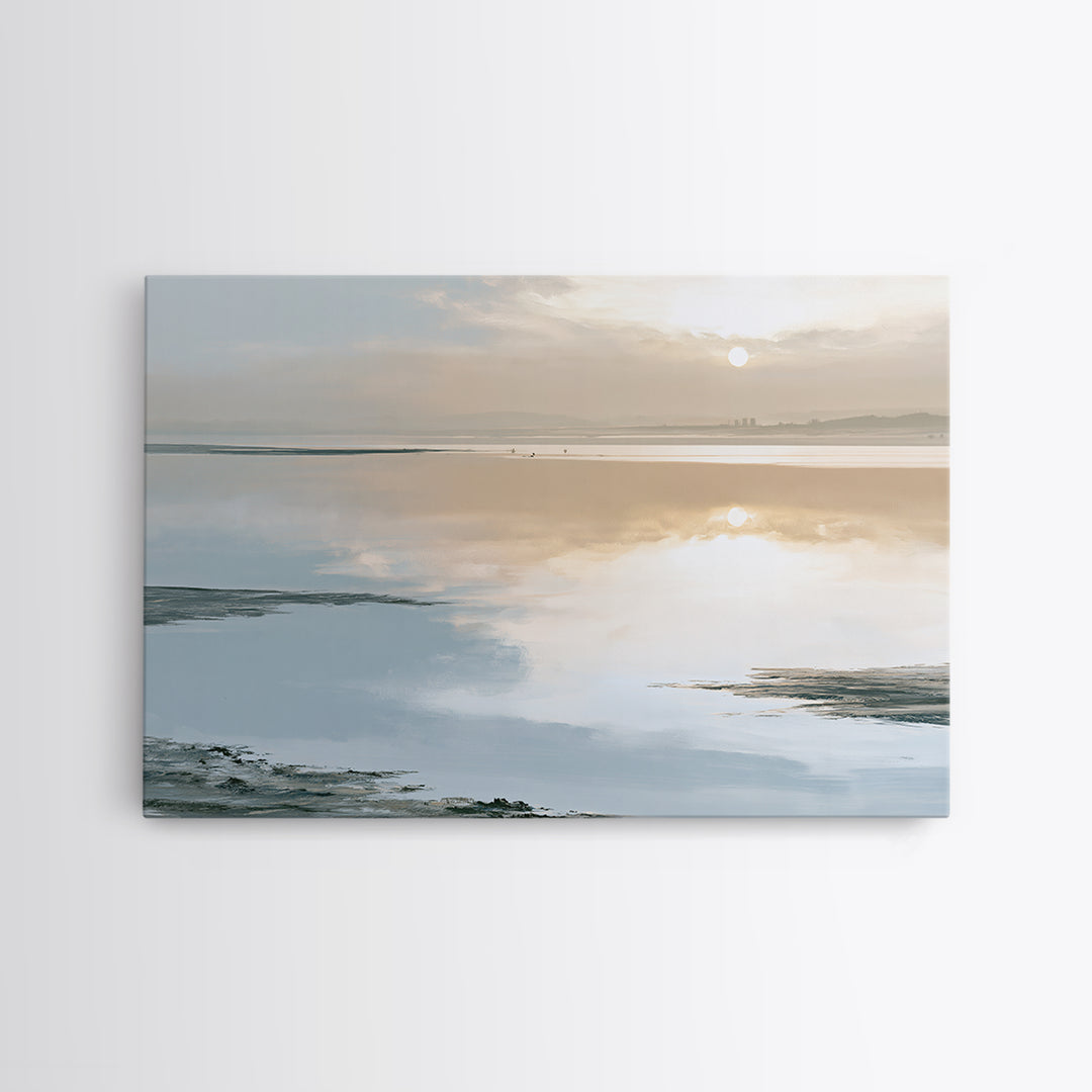 Moonlit Lake Reflection Canvas Print, Spa Art, Printable Art, Spa Decor, Fine Art, Serenity, Fine Art Photography, Animal Art, SPA-3x2-75