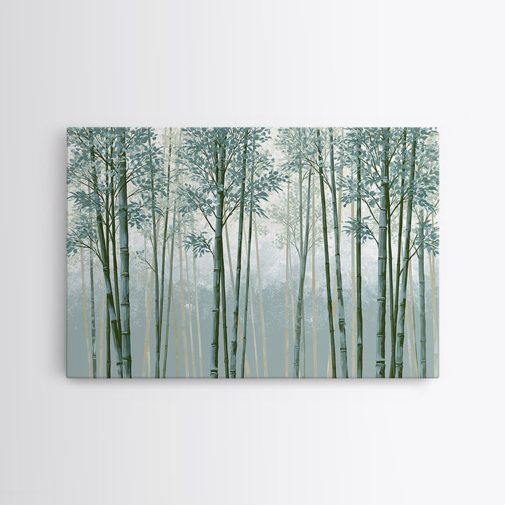 Misty Bamboo Forest Framed Canvas Print, Spa Art, Fine Art Print, Spa Decor, Fine Art, Serenity, Wall Decor, Printable Wall Art, SPA-3x2-81