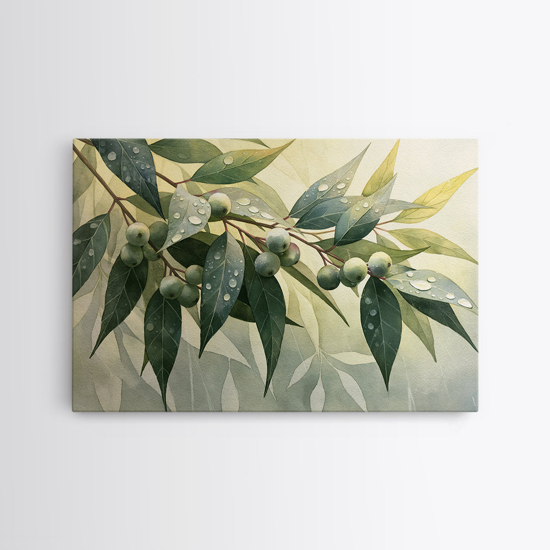 Rain on Leaves Framed Canvas Print, Spa Art, Printable Wall Art, Spa Decor, Serenity, Feminine Wall Art, Fine Art Photography, SPA-3x2-92