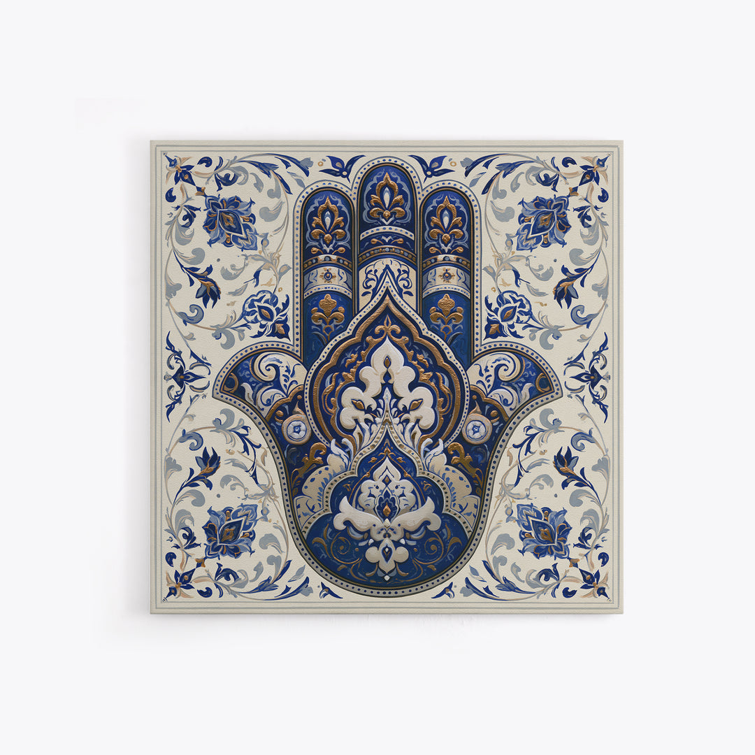 Protective Hand Motif Canvas Print, Spiritual Art, Framed Wall Art, Living Room Decor, Fine Art, Spirit, Digital Poster, SPI-1x1-23