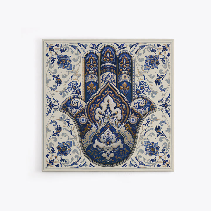 Protective Hand Motif Canvas Print, Spiritual Art, Framed Wall Art, Living Room Decor, Fine Art, Spirit, Digital Poster, SPI-1x1-23