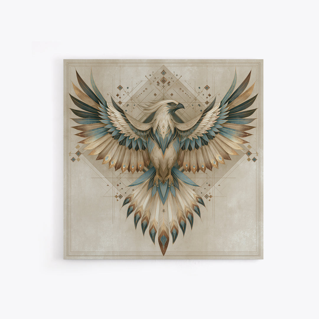 Phoenix Rising as Renewal Symbol Canvas Print, Spiritual Art, Statement Artwork, Living Room Decor, Fine Art, Spirit, SPI-1x1-59