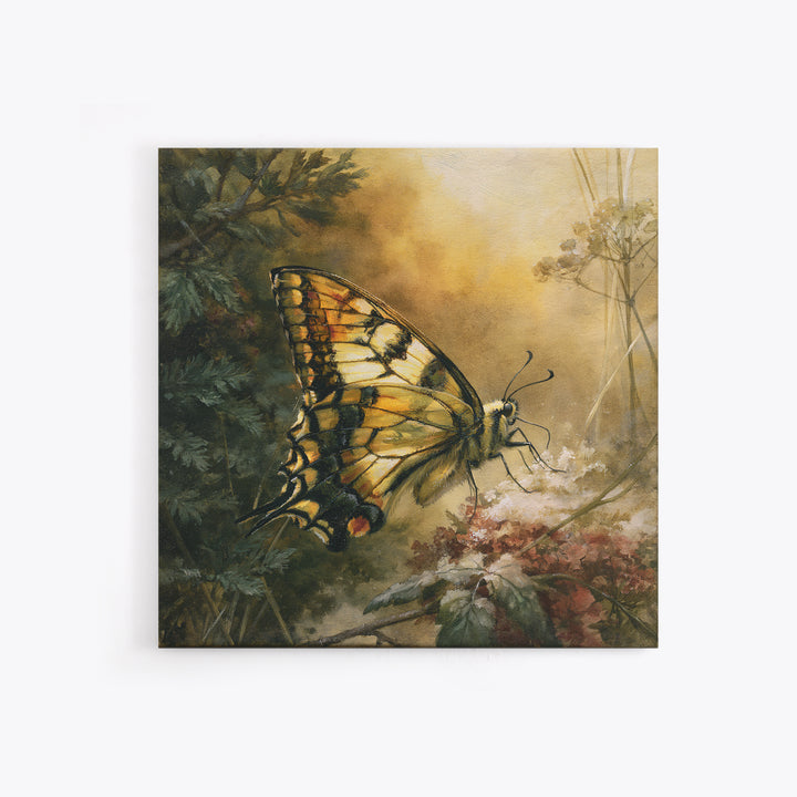 Butterfly Transformation Scene Framed Canvas Print, Spiritual Art, Boho Decor, Living Room Decor, Fine Art, Spirit, Art Prints, SPI-1x1-63
