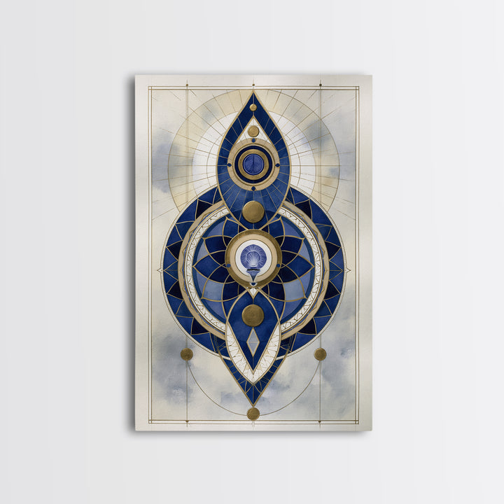 Chakra Inspired Figure in Soft Colors Canvas Print, Spiritual Art, Funky Wall Art, Living Room Decor, Fine Art, Spirit, SPI-2x3-15