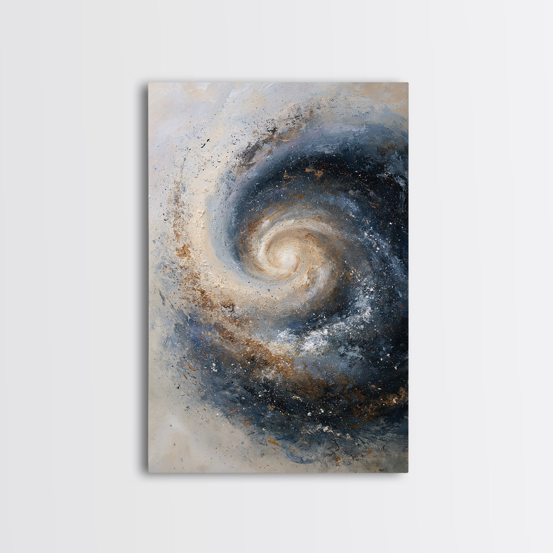 Spiral Galaxy as Soul Journey Metaphor Framed Canvas Print, Spiritual Art, Funky Wall Art, Living Room Decor, Fine Art, Spirit, SPI-2x3-78