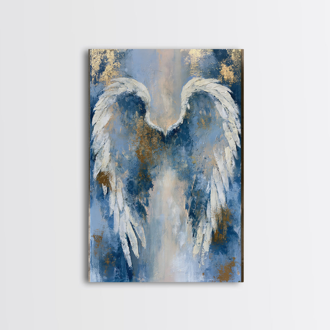 Angel Wings Emerging from Warm Light Canvas Print, Spiritual Art, Canvas Painting, Living Room Decor, Fine Art, Spirit, SPI-2x3-9