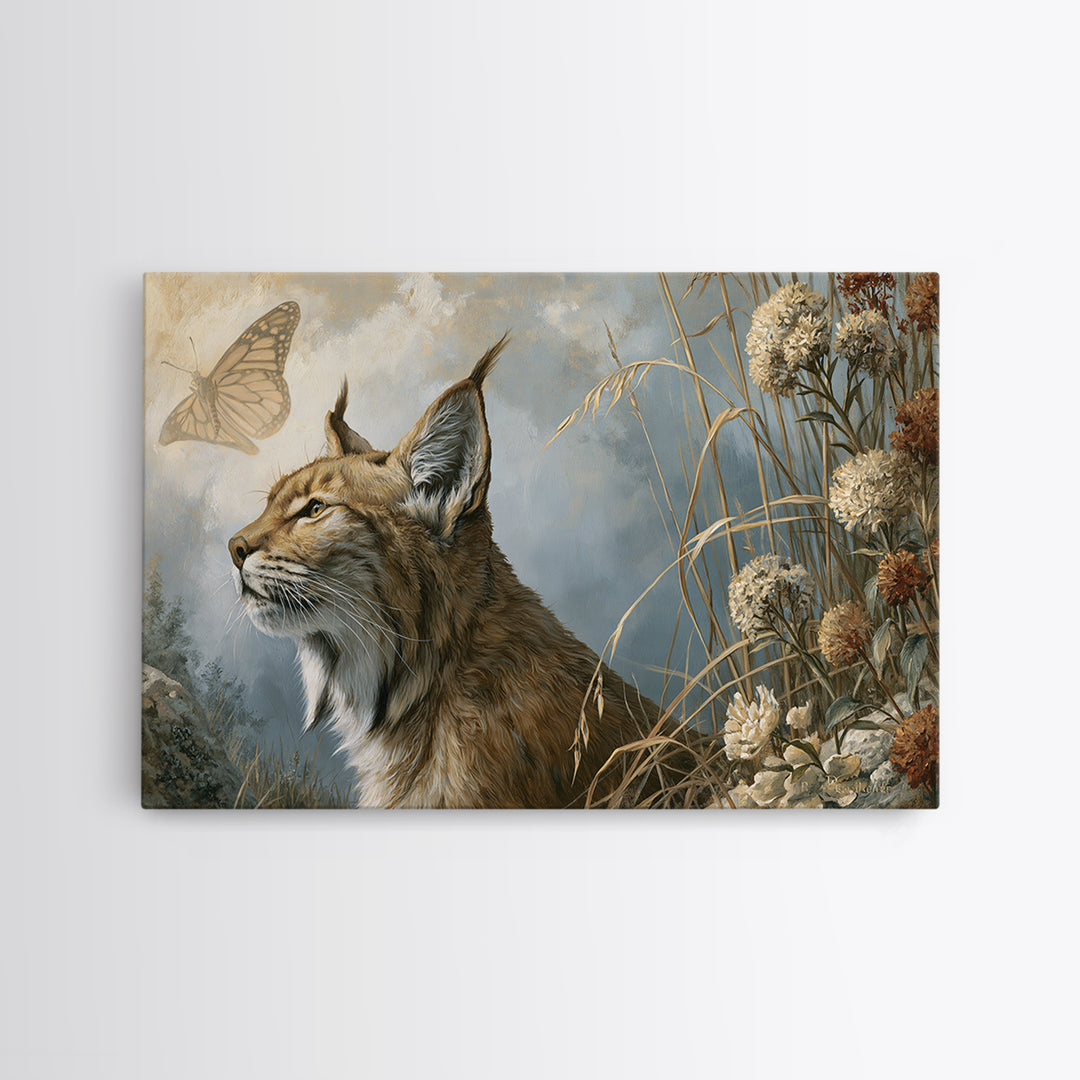 Butterfly Transformation Scene Framed Canvas Print, Spiritual Art, Black Art, Living Room Decor, Spirit, Christian Decor, SPI-3x2-19