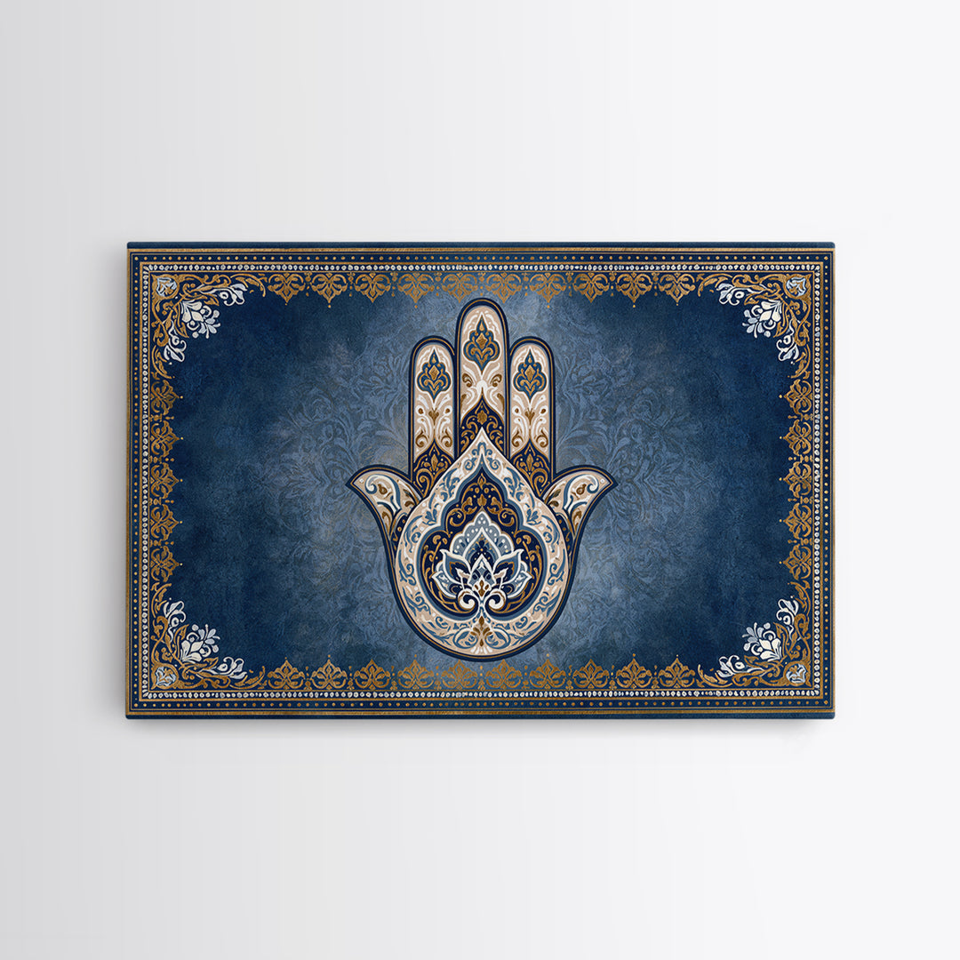 Protective Hand Motif Framed Canvas Print, Spiritual Art, Christian Wall Art, Living Room Decor, Spirit, Canvas Painting, SPI-3x2-27