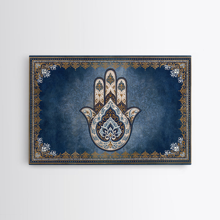 Protective Hand Motif Framed Canvas Print, Spiritual Art, Christian Wall Art, Living Room Decor, Spirit, Canvas Painting, SPI-3x2-27