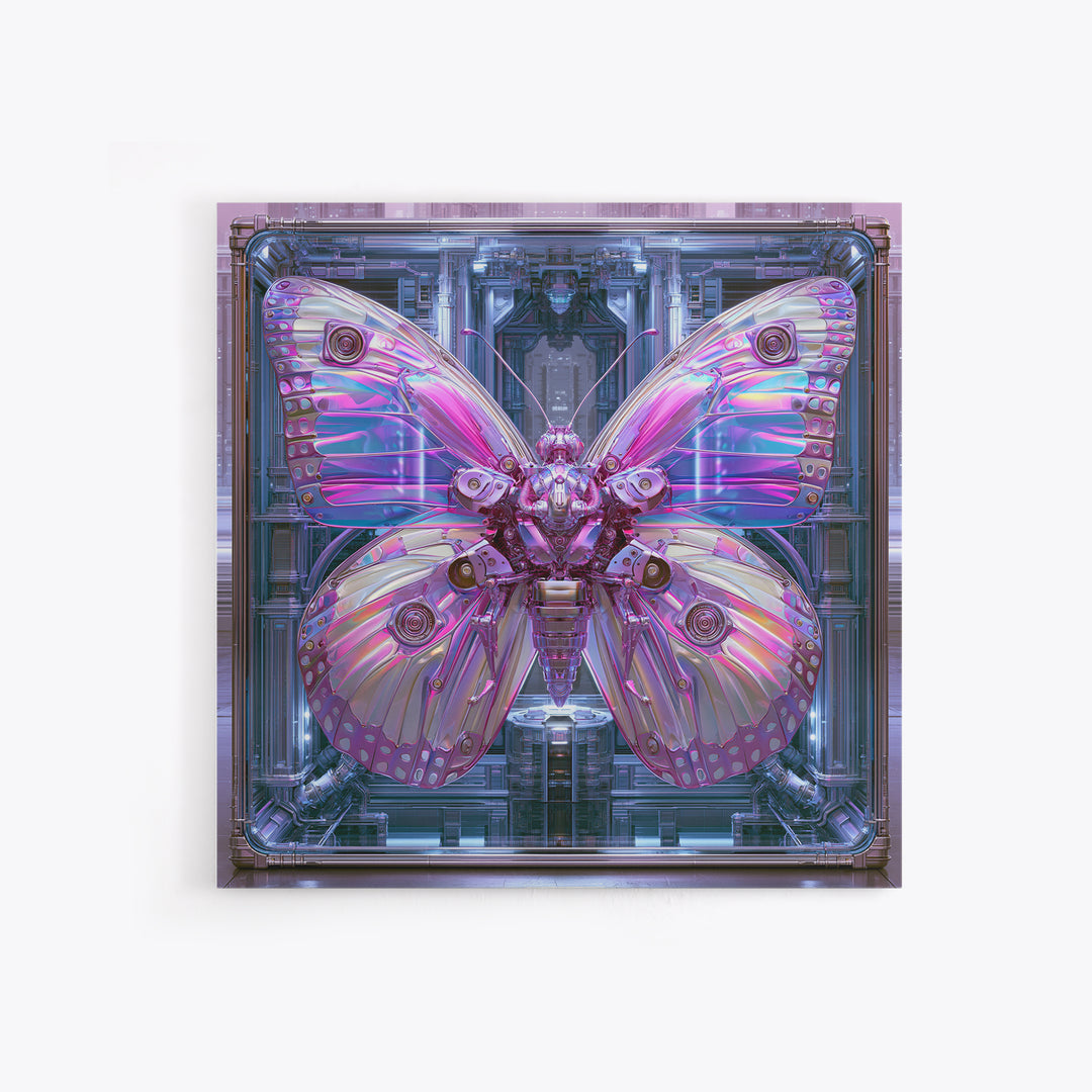 Mechanical Butterfly Specimen Canvas Print, Steampunk Art, Retro Decor, Living Room Decor, Fine Art, Mechanic, Luxury Decor, STE-1x1-14