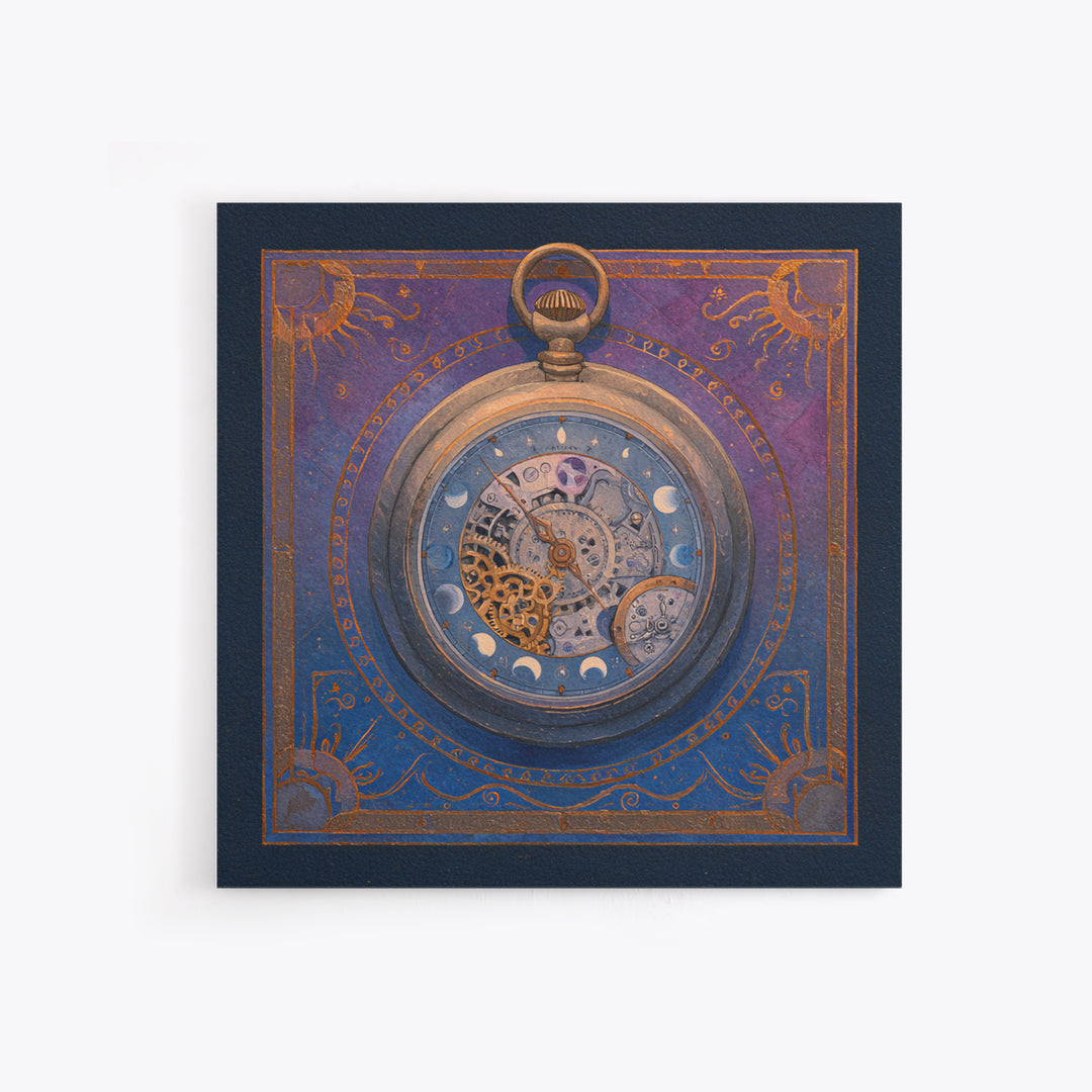 Gear Filled Pocket Watch Framed Canvas Print, Steampunk Art, Steampunk, Living Room Decor, Mechanic, Wall Art Living Room, STE-1x1-8