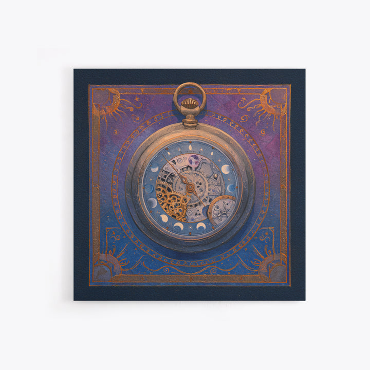 Gear Filled Pocket Watch Framed Canvas Print, Steampunk Art, Steampunk, Living Room Decor, Mechanic, Wall Art Living Room, STE-1x1-8