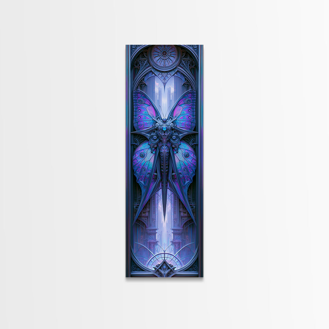 Mechanical Butterfly Specimen Canvas Print, Steampunk Art, Man Cave Decor, Living Room Decor, Fine Art, Mechanic, STE-1x3-2