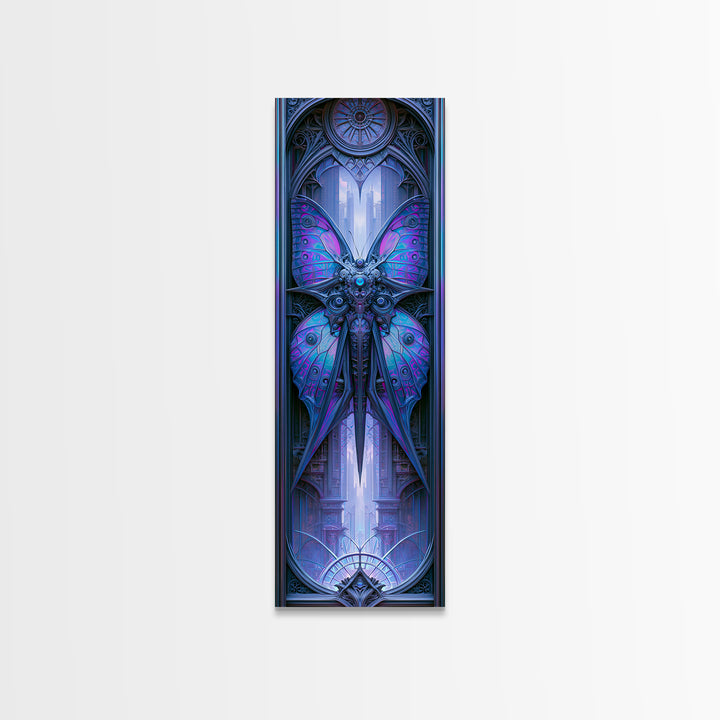 Mechanical Butterfly Specimen Canvas Print, Steampunk Art, Man Cave Decor, Living Room Decor, Fine Art, Mechanic, STE-1x3-2