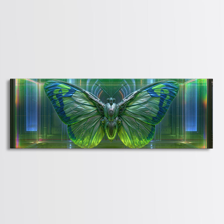 Mechanical Butterfly Specimen Canvas Print, Steampunk Art, Man Cave Decor, Living Room Decor, Fine Art, Mechanic, STE-3x1-54