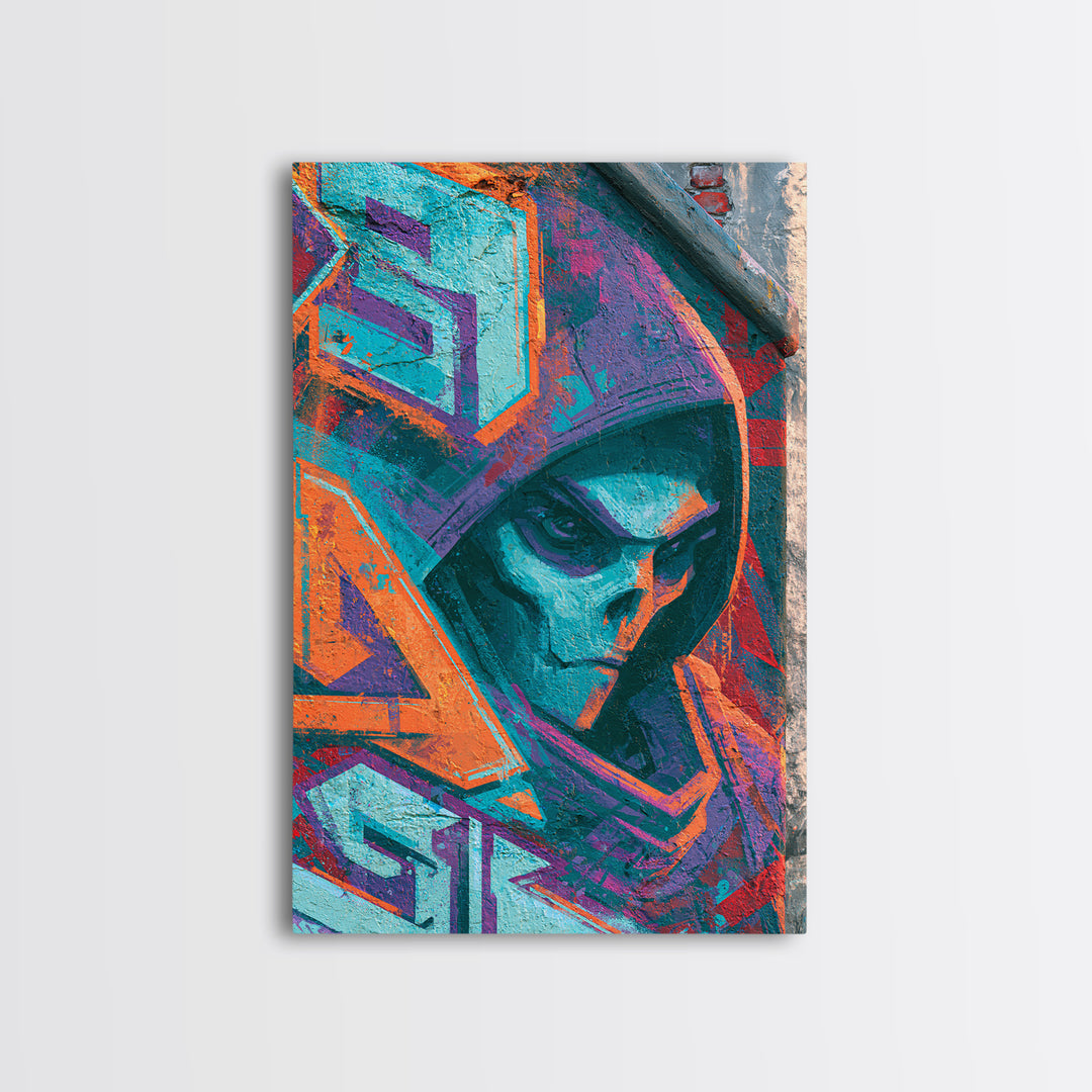 Wildstyle Arrows and Abstract Letter Forms Without Framed Canvas Print, Street Art, Canvas, Living Room Decor, Fine Art, Urban, STR-2x3-1