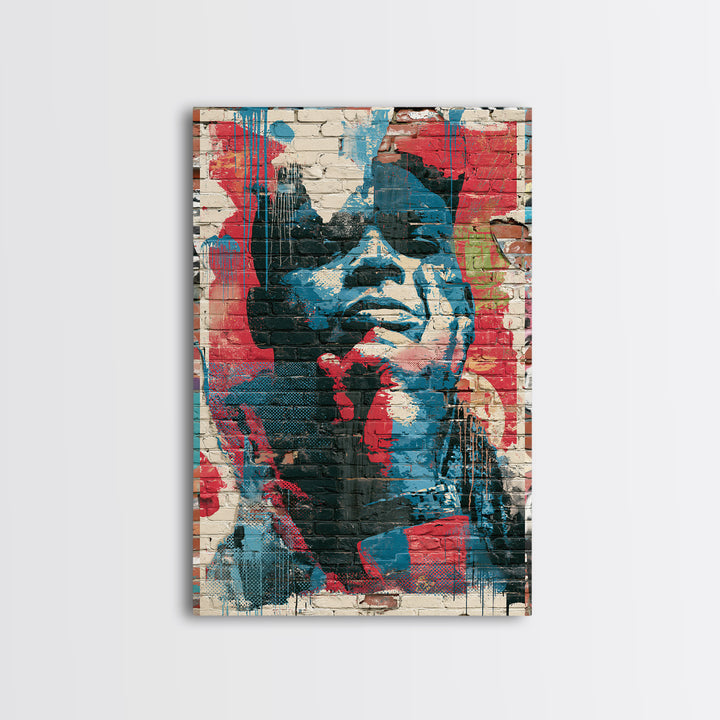 Brick Wall Texture Framed Canvas Print, Street Art, Modern Decor, Living Room Decor, Abstract Art, Urban, Poster, Wall Decor, STR-2x3-84