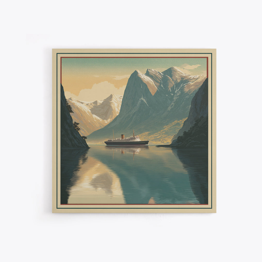 Norway Fjord Cruise Poster Canvas Print, Travel Poster(2), Digital Poster, Living Room Decor, Fine Art, Voyage, TPO-1x1-94