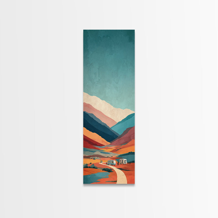 Moroccan Desert Caravan Travel Poster Framed Canvas Print, Travel Poster(2), Gallery Wall Set, Living Room Decor, Voyage, TPO-1x3-91