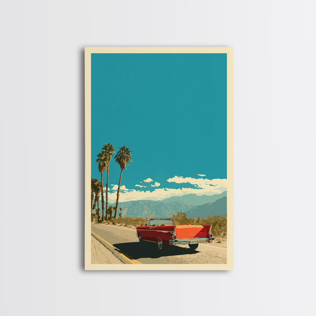 Route 66 Desert Road Canvas Print, Travel Poster(2), Living Room Decor, Oil Painting, Voyage, Downloadable Prints, TPO-2x3-71
