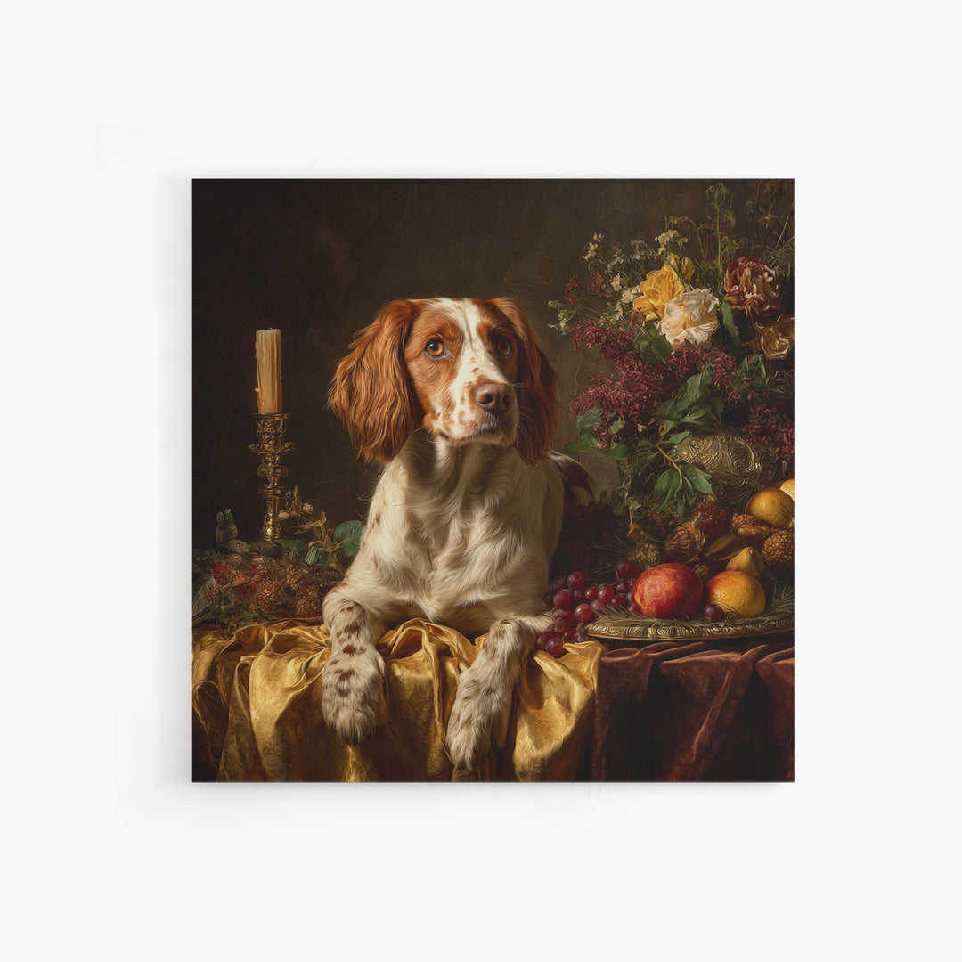 Hunting Dog Portrait Framed Canvas Print, Traditional Art, Art, Living Room Decor, Classic, Printable Art, Art Commissions, TRA-1x1-12