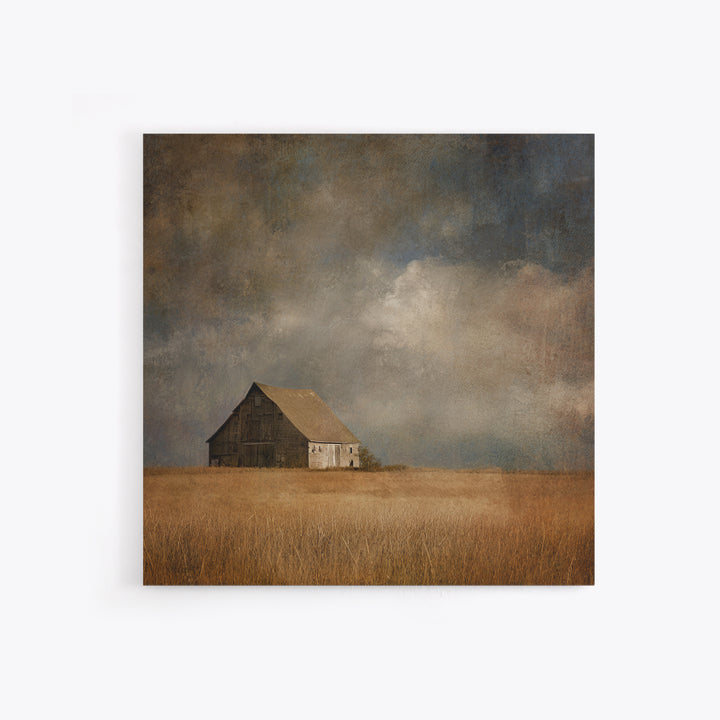 Barn and Farmland Canvas Print, Traditional Art, Boho, Living Room Decor, Fine Art, Classic, Indian Wall Art, Japanese Decor, TRA-1x1-23