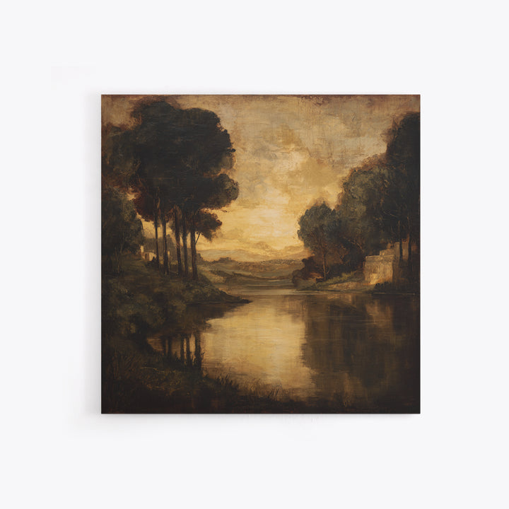 Classic Oil Painted Landscape Canvas Print, Traditional Art, Room Decor, Living Room Decor, Fine Art, Classic, Digital Art, TRA-1x1-25