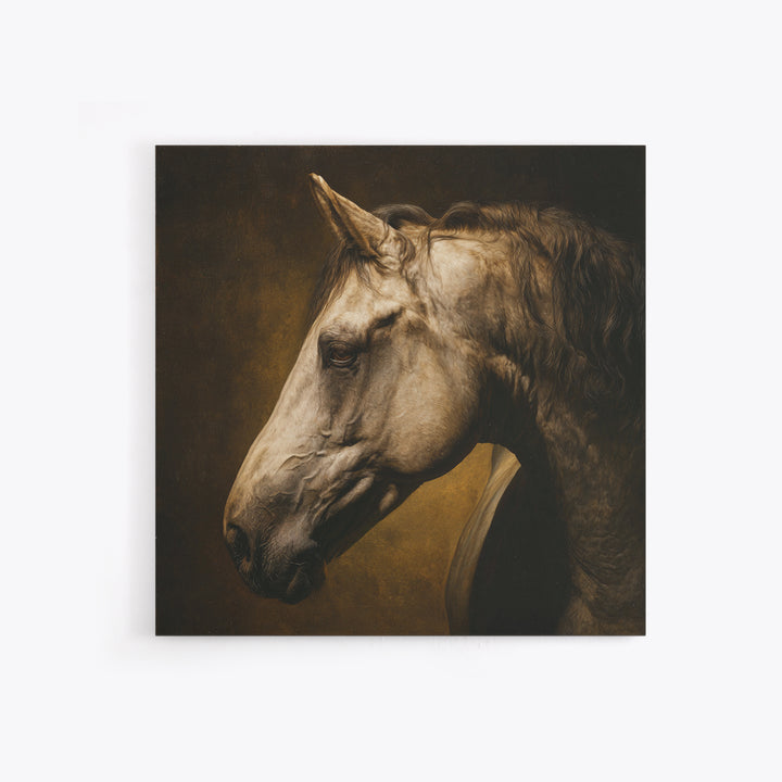 Realistic Horse Portrait Canvas Print, Traditional Art, Wall Hanging, Living Room Decor, Fine Art, Classic, Japanese Decor, TRA-1x1-3
