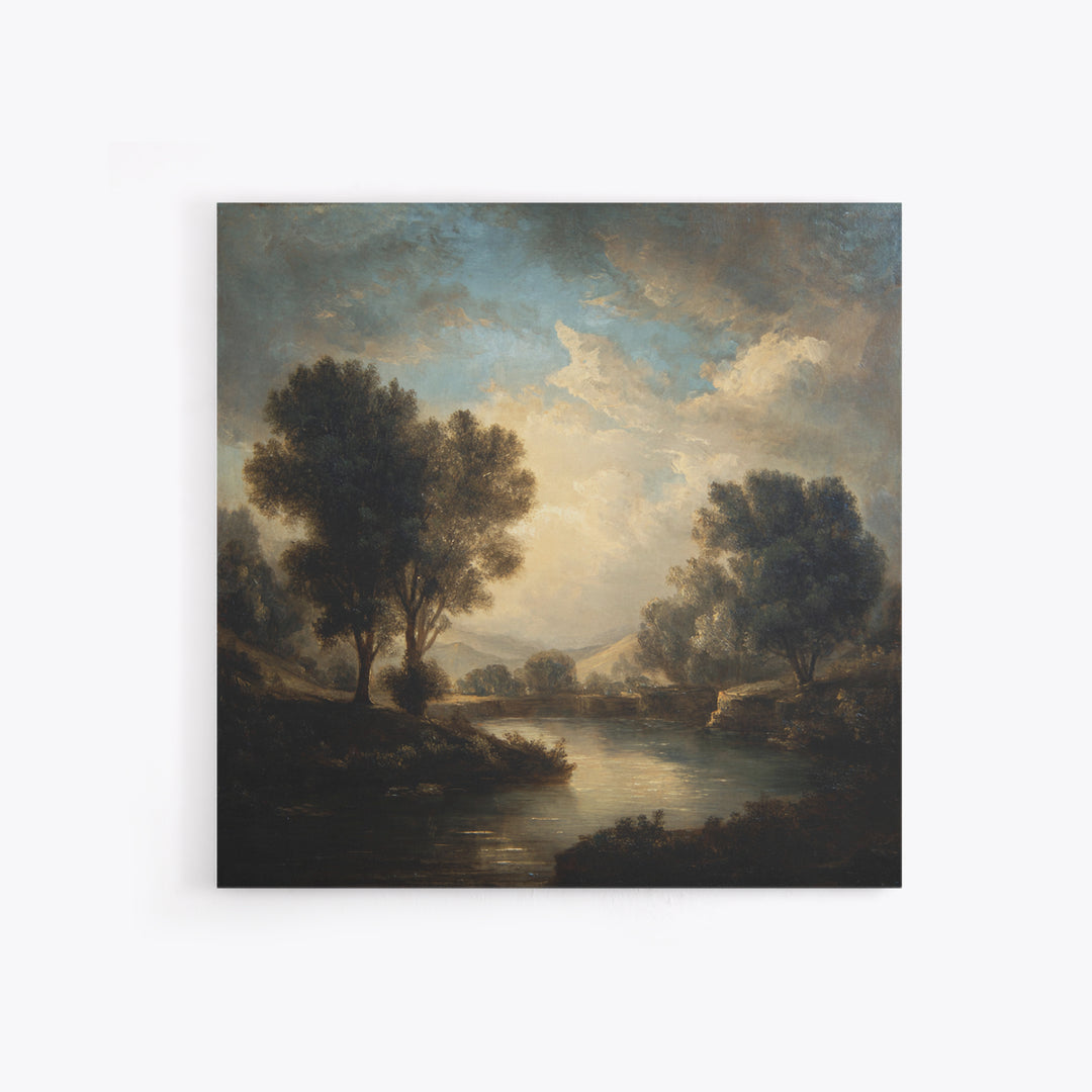 Classic Oil Painted Landscape Canvas Print, Traditional Art, Room Decor, Living Room Decor, Fine Art, Classic, Digital Art, TRA-1x1-49