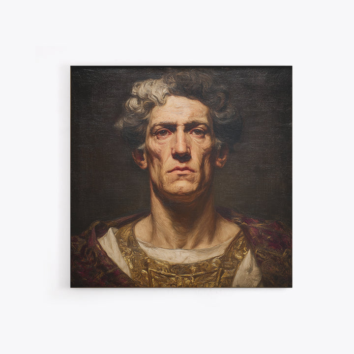 Classical Portrait with Dignified Lighting Canvas Print, Traditional Art, Fine Art Print, Living Room Decor, Classic, TRA-1x1-80