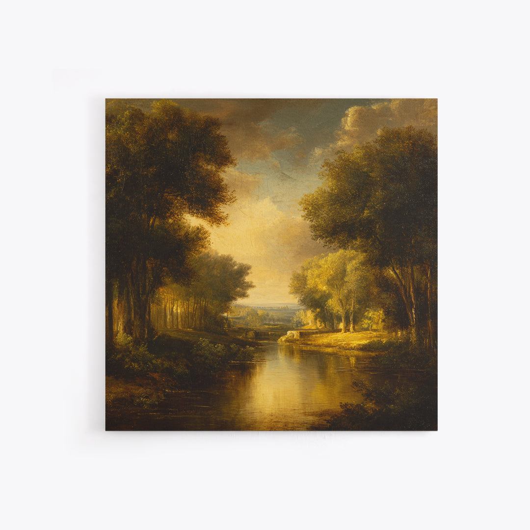 Classic Oil Painted Landscape Canvas Print, Traditional Art, Art Print, Living Room Decor, Fine Art, Classic, Custom Art, TRA-1x1-97