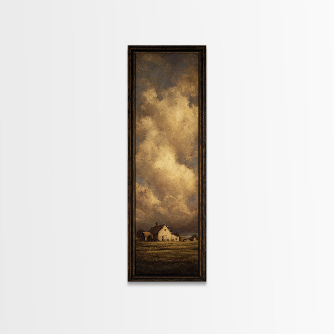 Barn and Farmland Canvas Print, Traditional Art, Living Room Decor, Fine Art, Classic, Dark Art, Pokemon Poster, Gallery Decor, TRA-1x3-11