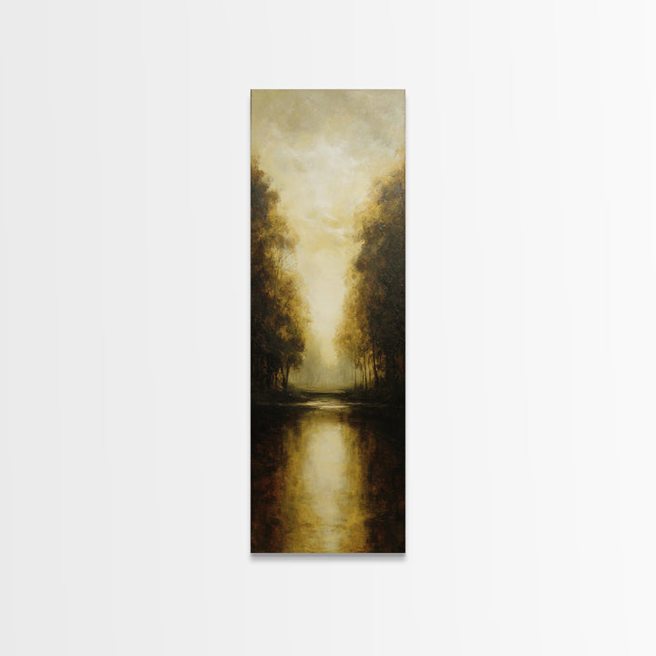Classic Oil Painted Landscape Canvas Print, Traditional Art, Minimalist Decor, Living Room Decor, Oil Painting, Classic, TRA-1x3-13