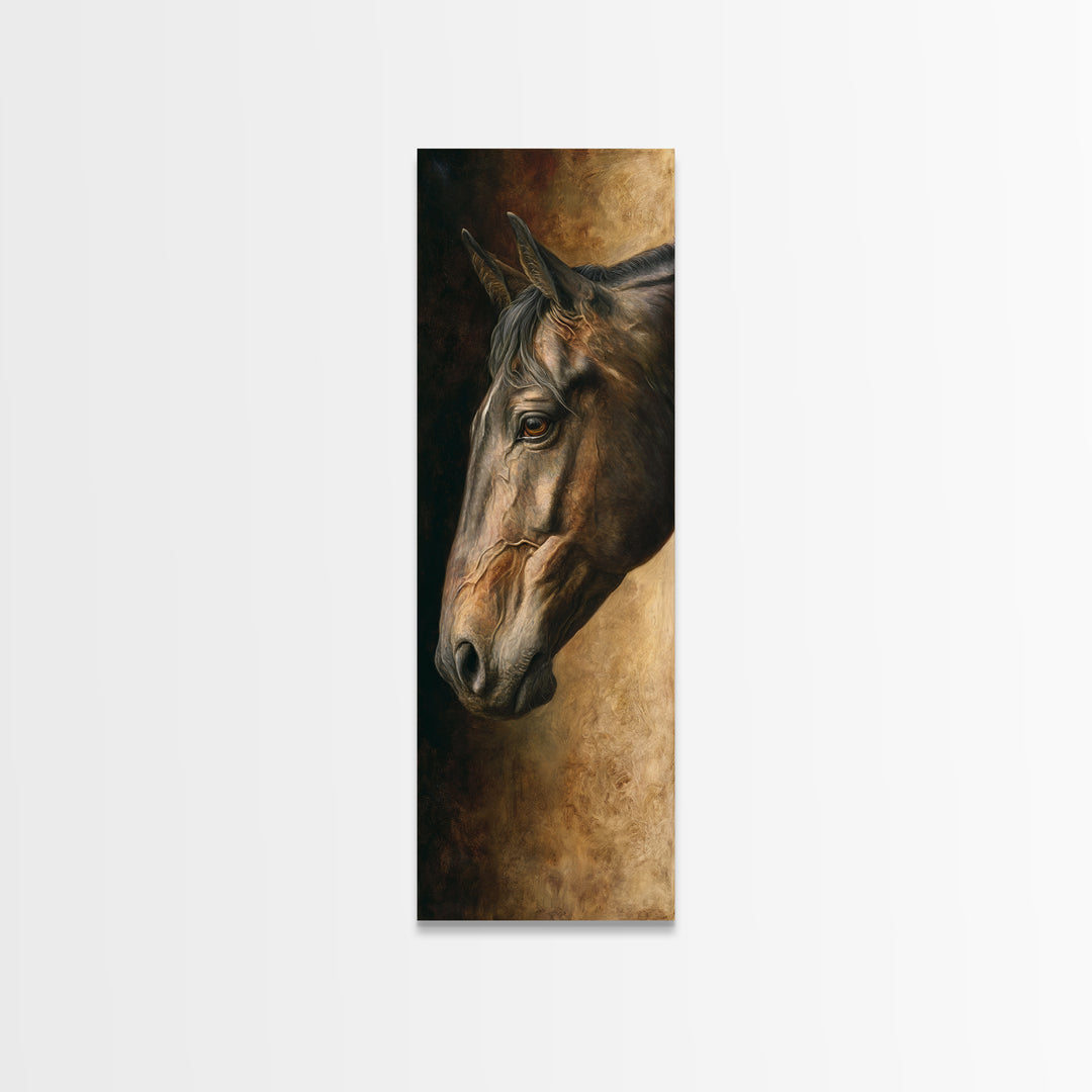 Realistic Horse Portrait Canvas Print, Traditional Art, Art Commissions, Living Room Decor, Fine Art, Classic, Pokemon Poster, TRA-1x3-39