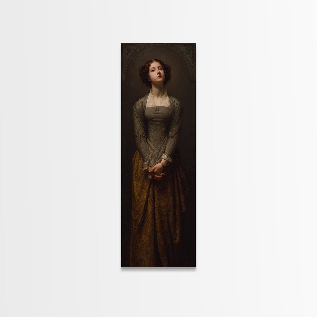 Classical Portrait with Dignified Lighting Canvas Print, Traditional Art, Canvas Print, Living Room Decor, Oil Painting, TRA-1x3-68