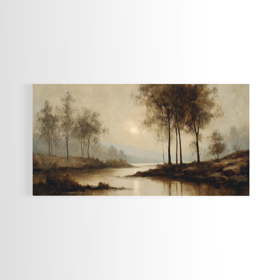 Classic Oil Painted Landscape Canvas Print, Traditional Art, Art Print, Living Room Decor, Fine Art, Classic, Custom Art, TRA-2x1-21