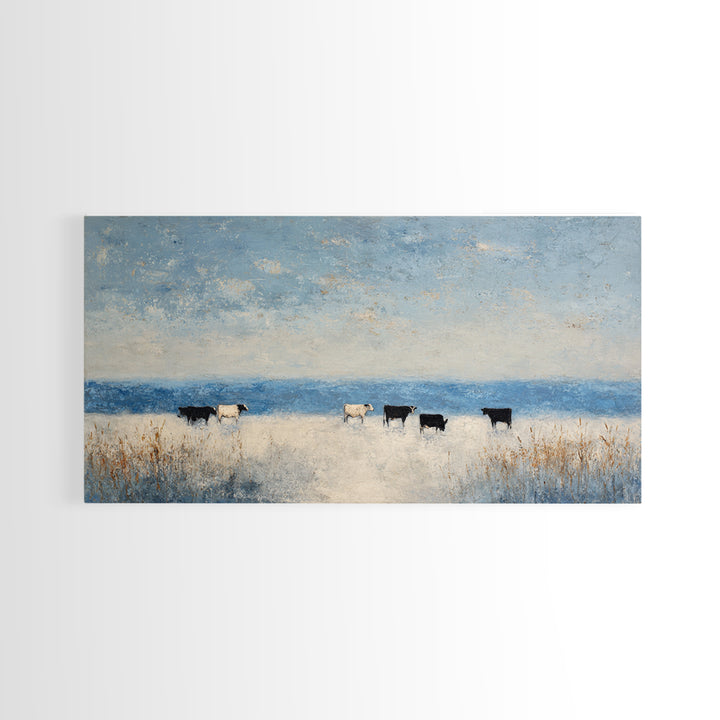 Snowy Village Landscape at Twilight Canvas Print, Traditional Art, Japanese Art, Living Room Decor, Fine Art, Classic, TRA-2x1-63
