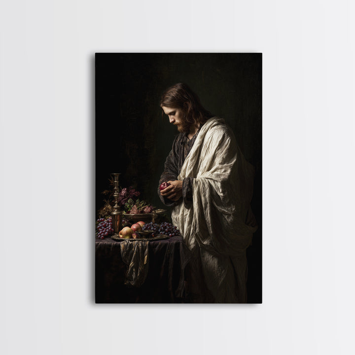 Classical Portrait with Dignified Lighting Canvas Print, Traditional Art, Contemporary Art, Living Room Decor, Classic, TRA-2x3-40